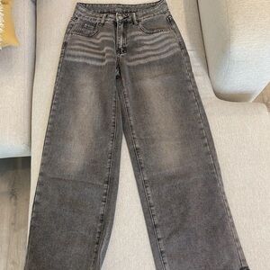 SHEIN Women's Gray Flare Jeans